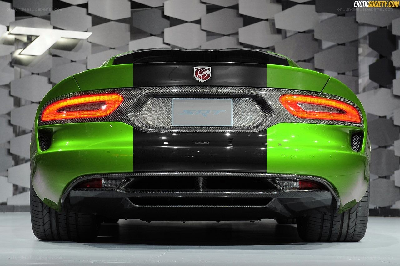 Green and black Dodge SRT