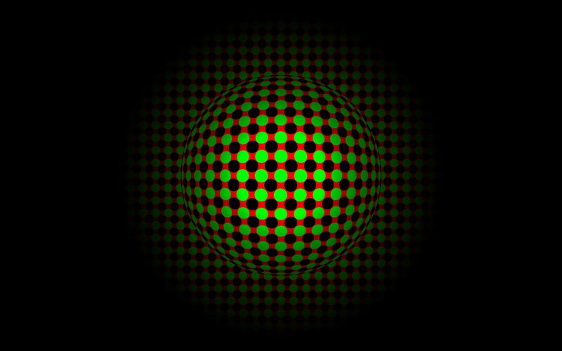 green and black dot pattern