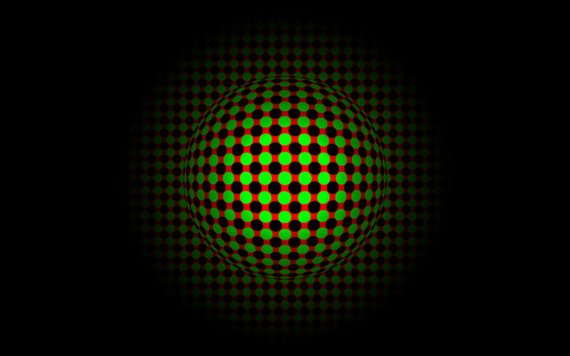 green and black dot pattern