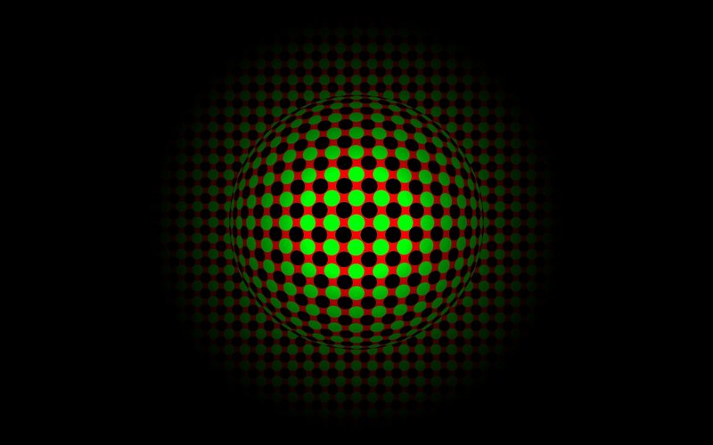 green and black dot pattern