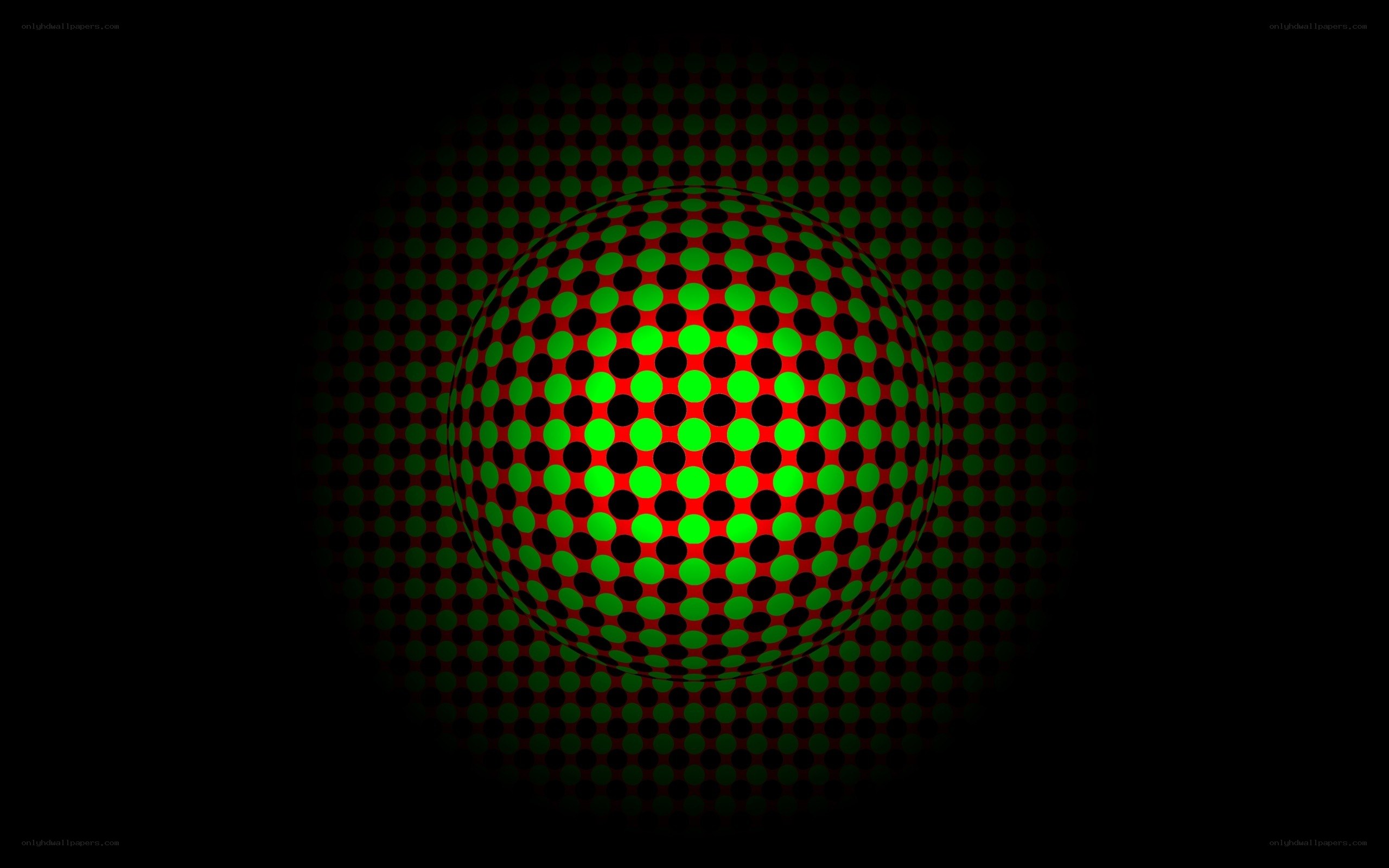 green and black dot pattern