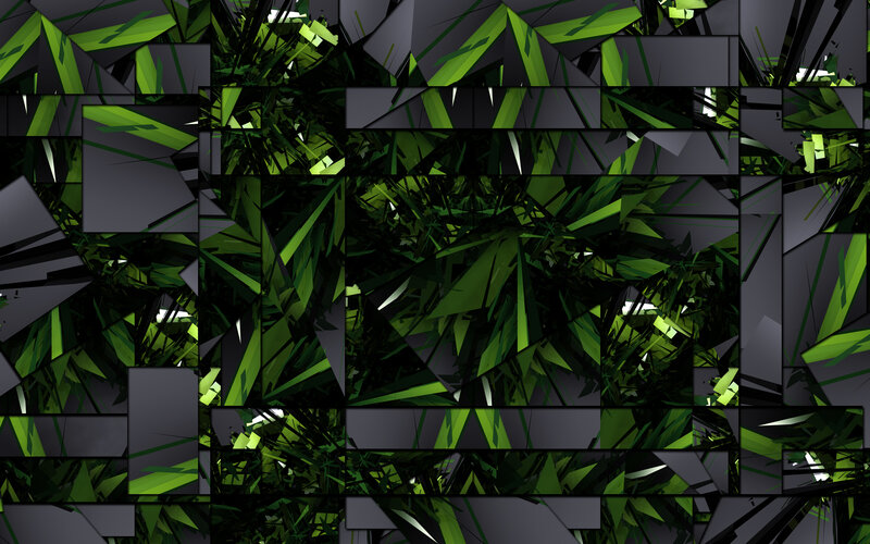 Green and Black Geometric Pattern