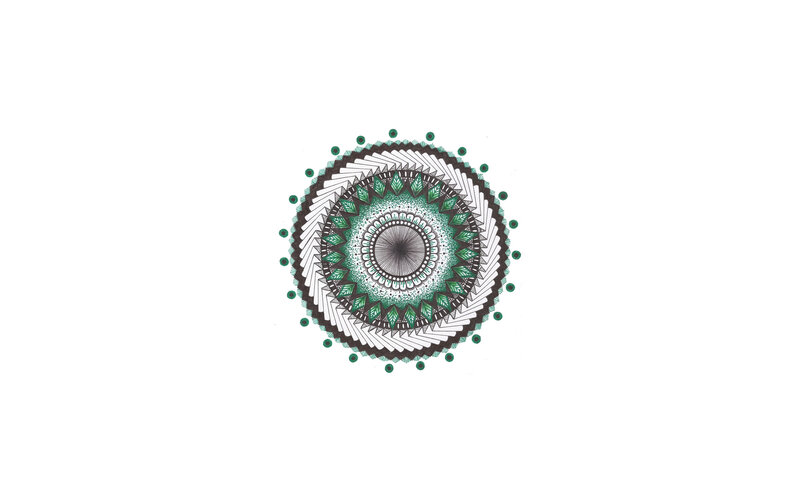 Green and Black Mandala — Calm