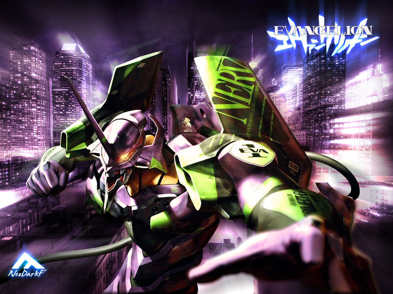Green and Black Mecha — Purple, Dramatic