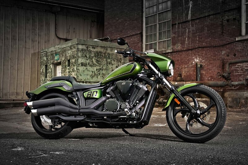 Green and Black Motorcycle — Dramatic, Photograph, Building