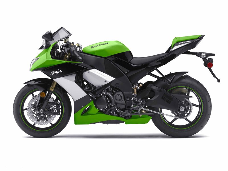 Green and Black Motorcycle — Neutral, Photograph, Seat, Wheels, Engine