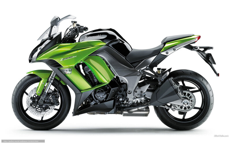 Green and Black Motorcycle — Neutral, Photograph, Windshield, Seat, Exhaust
