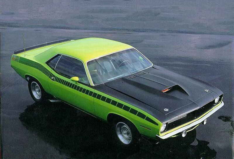 Green and Black Muscle Car — Dramatic
