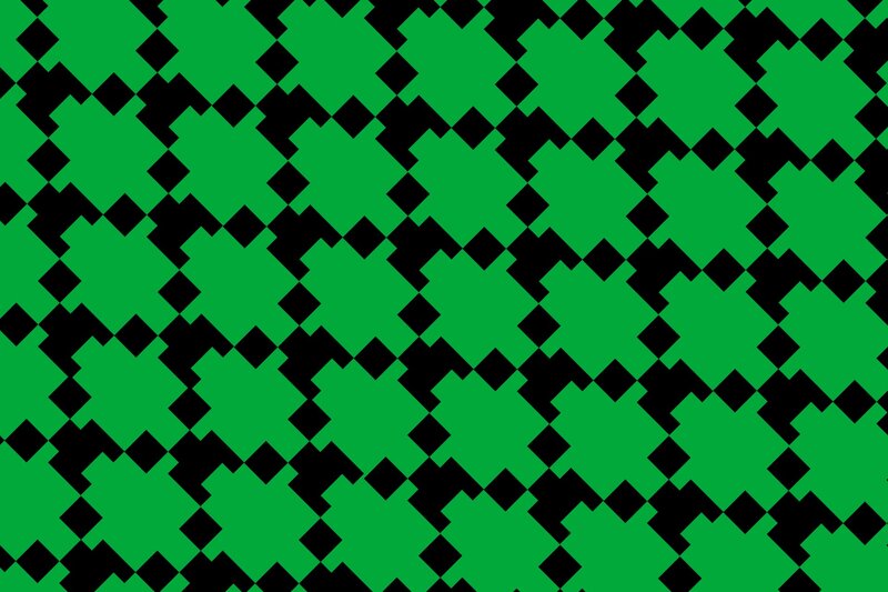 Green and Black Pattern — Geometric