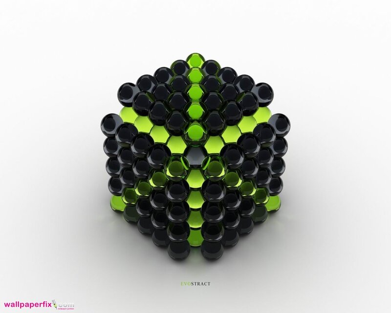 green and black sphere cluster