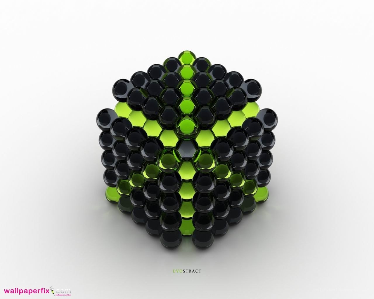 green and black sphere cluster