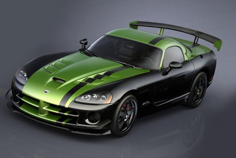 Green and Black Sports Car — Dramatic