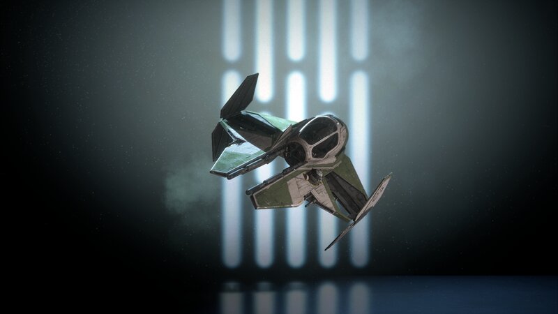 Green and Black Starfighter