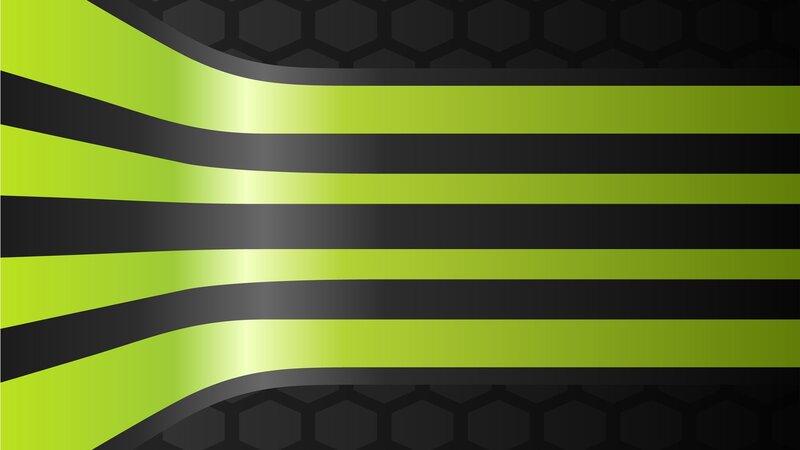 Green and Black Stripes — Lime Green, Modern