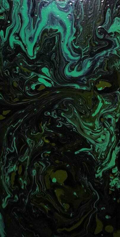 Green and Black Swirls — Chaotic