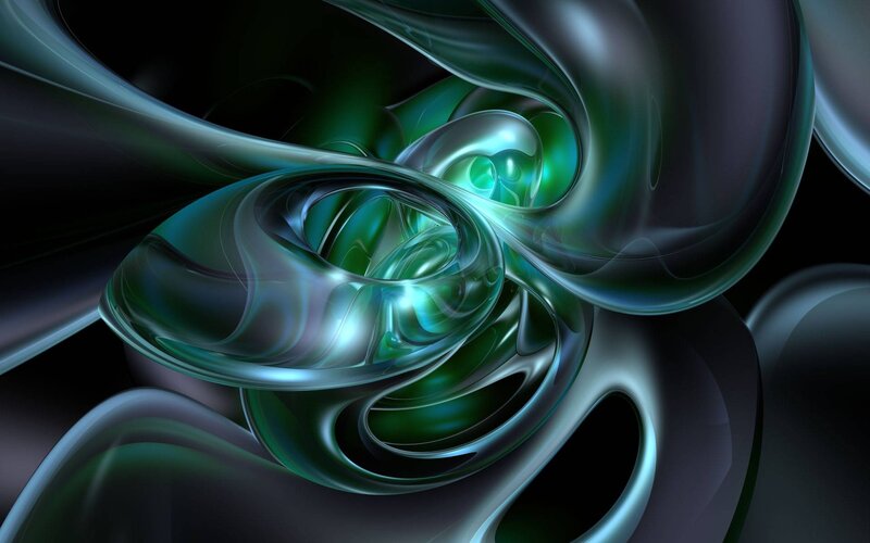 Green and Black Swirls — Mysterious