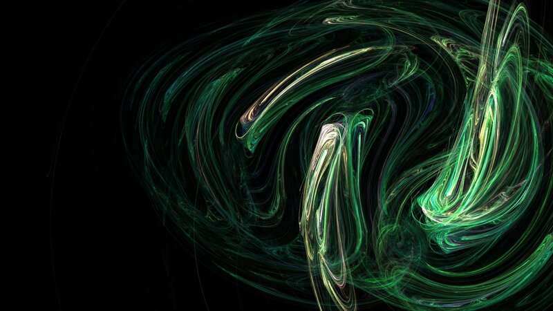 Green and Black Swirls