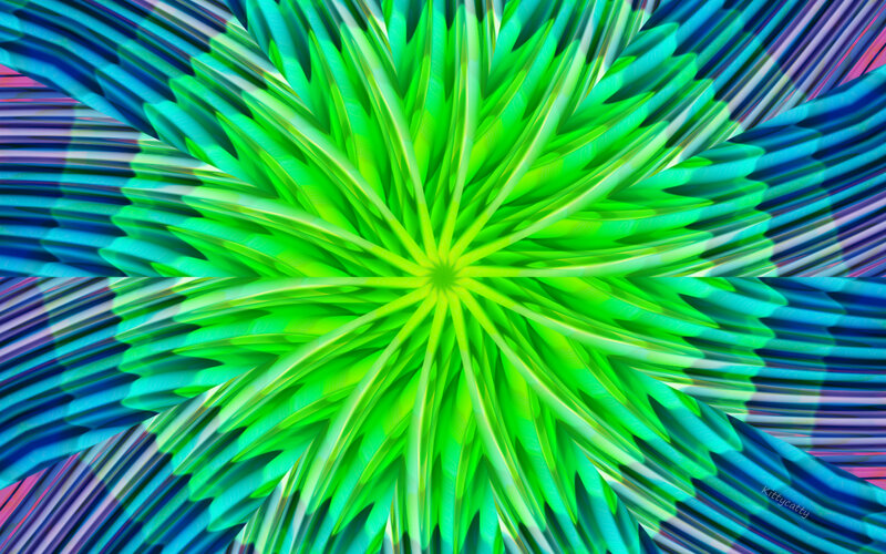 Green and Blue Abstract Pattern — Vibrant