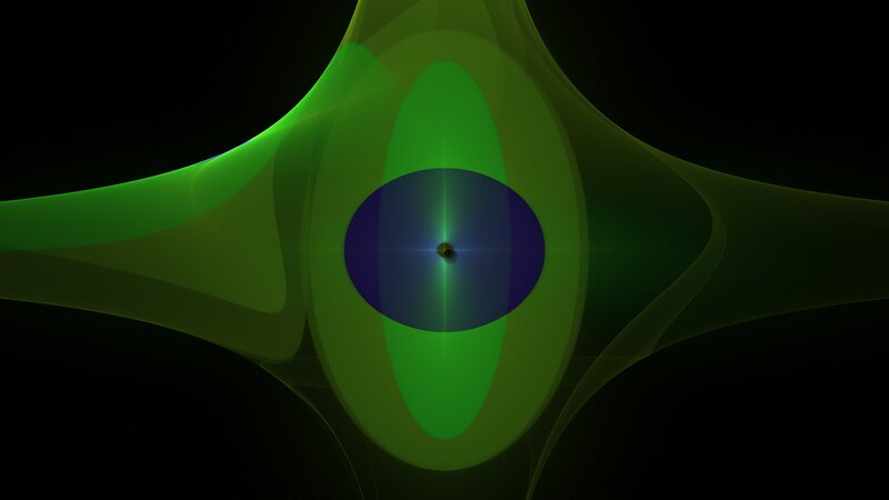 Green and Blue Abstract Shape