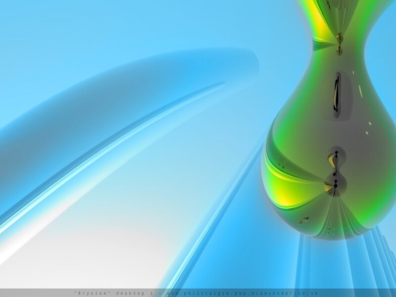 Green and Blue Abstract Shapes