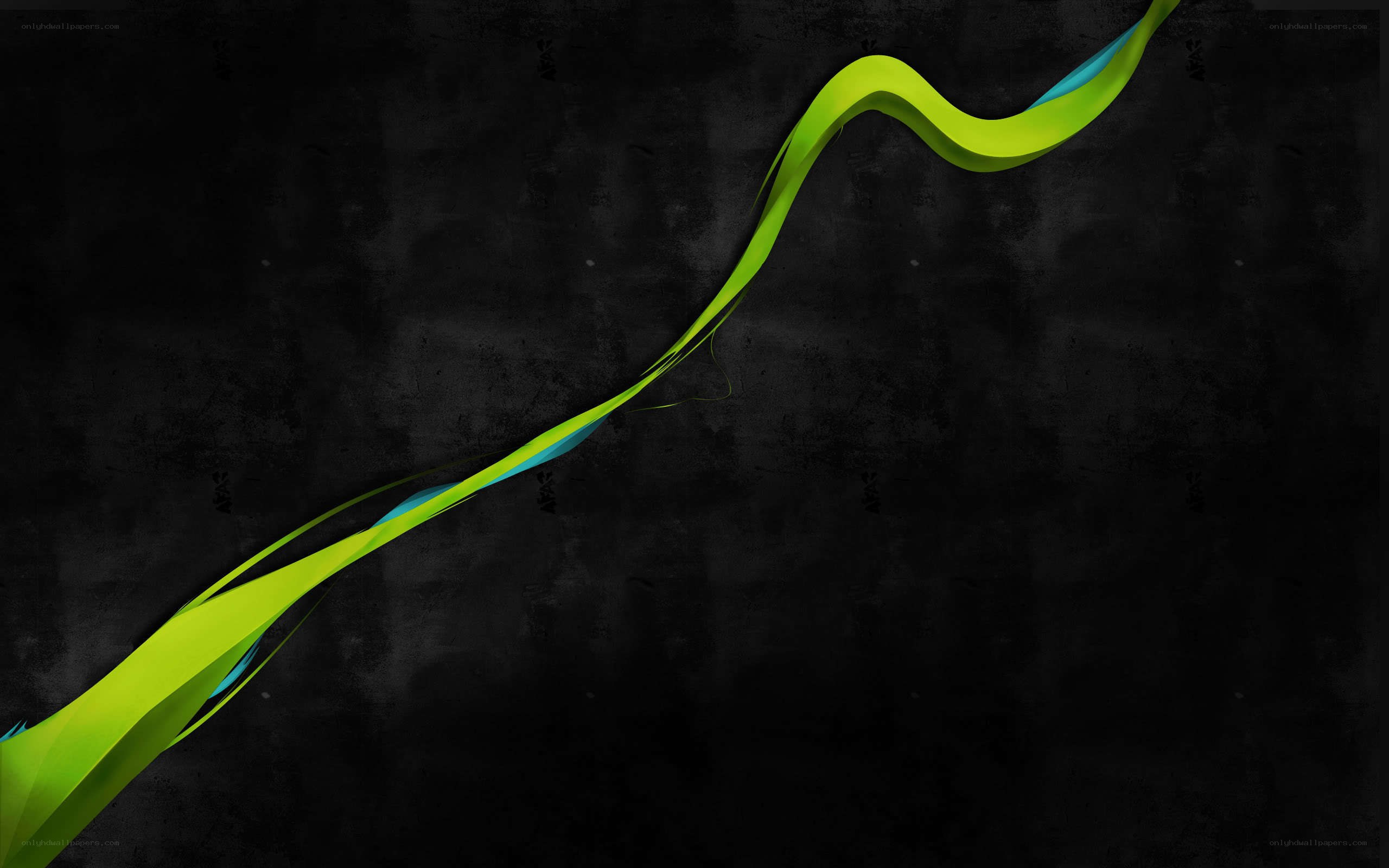 green and blue abstract wave