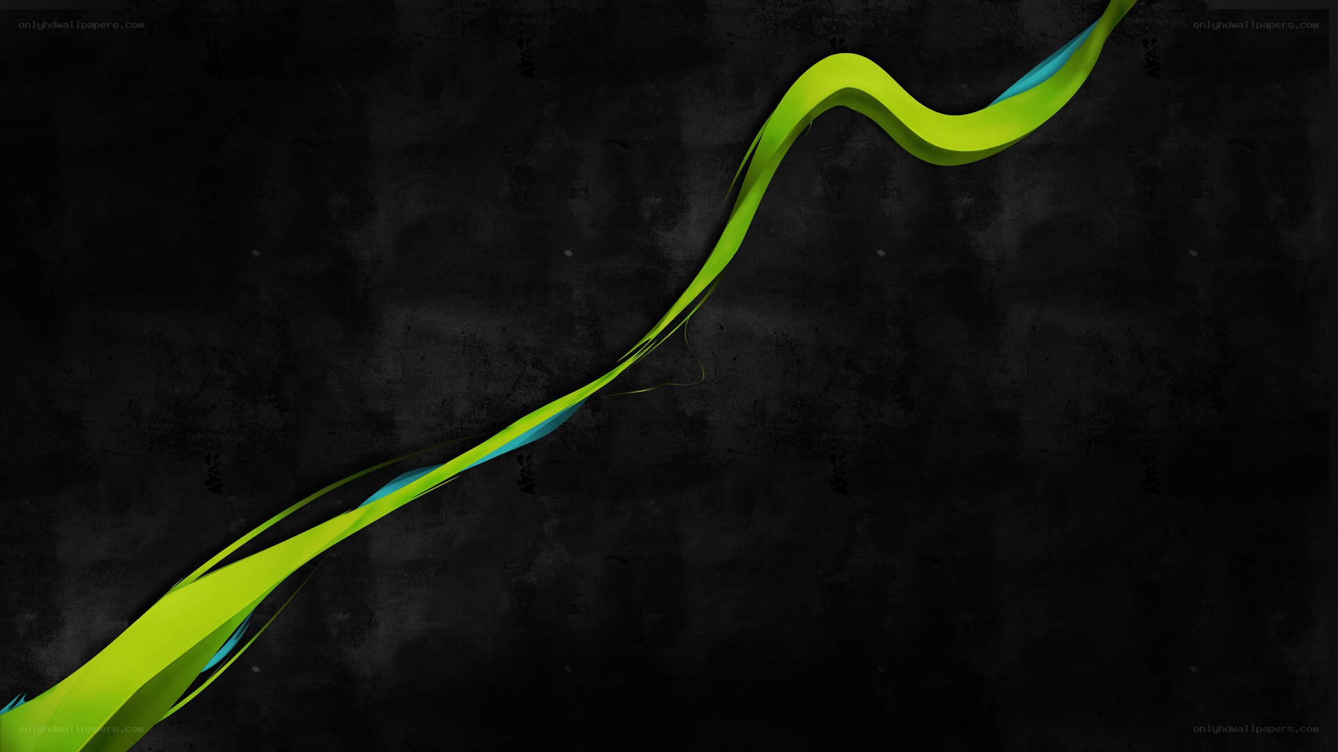 Green and blue abstract wave