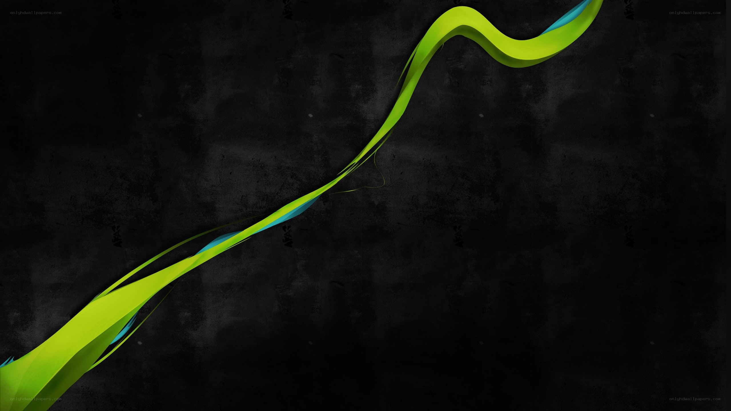 Green and blue abstract wave