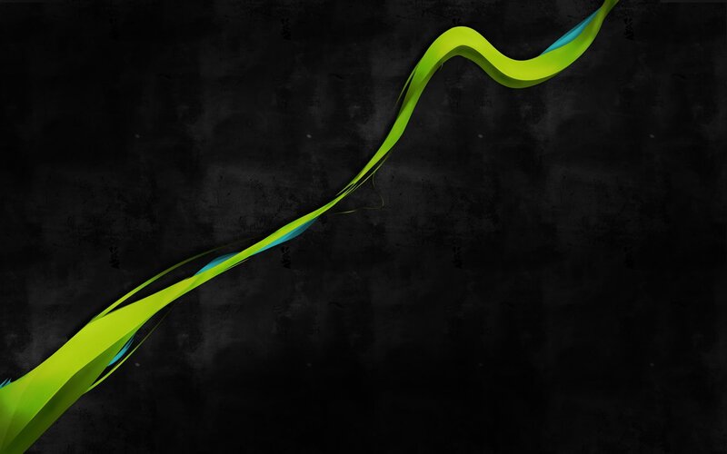 Green and blue abstract wave