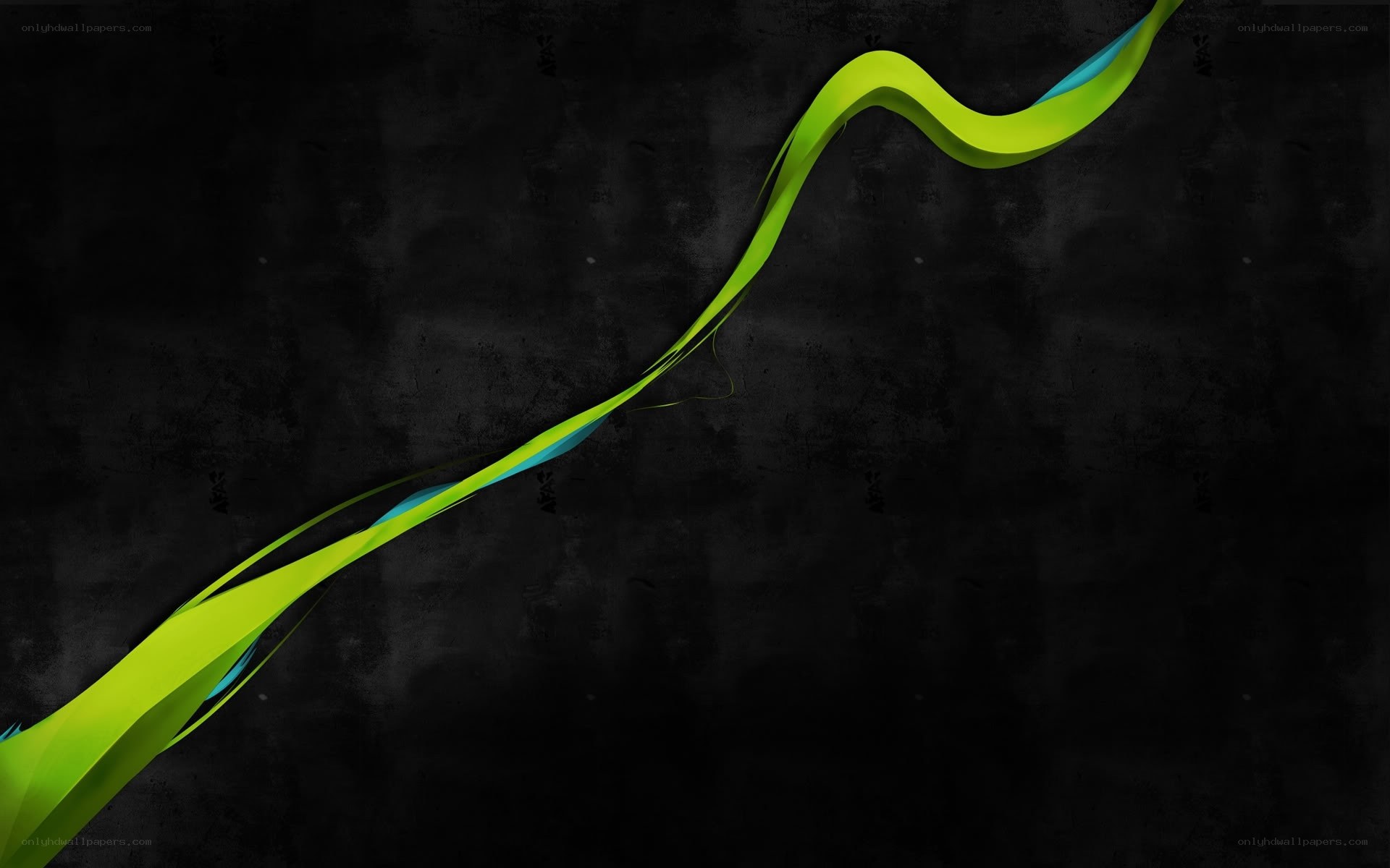 Green and blue abstract wave