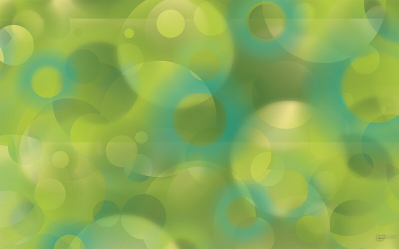 green and blue bokeh circles
