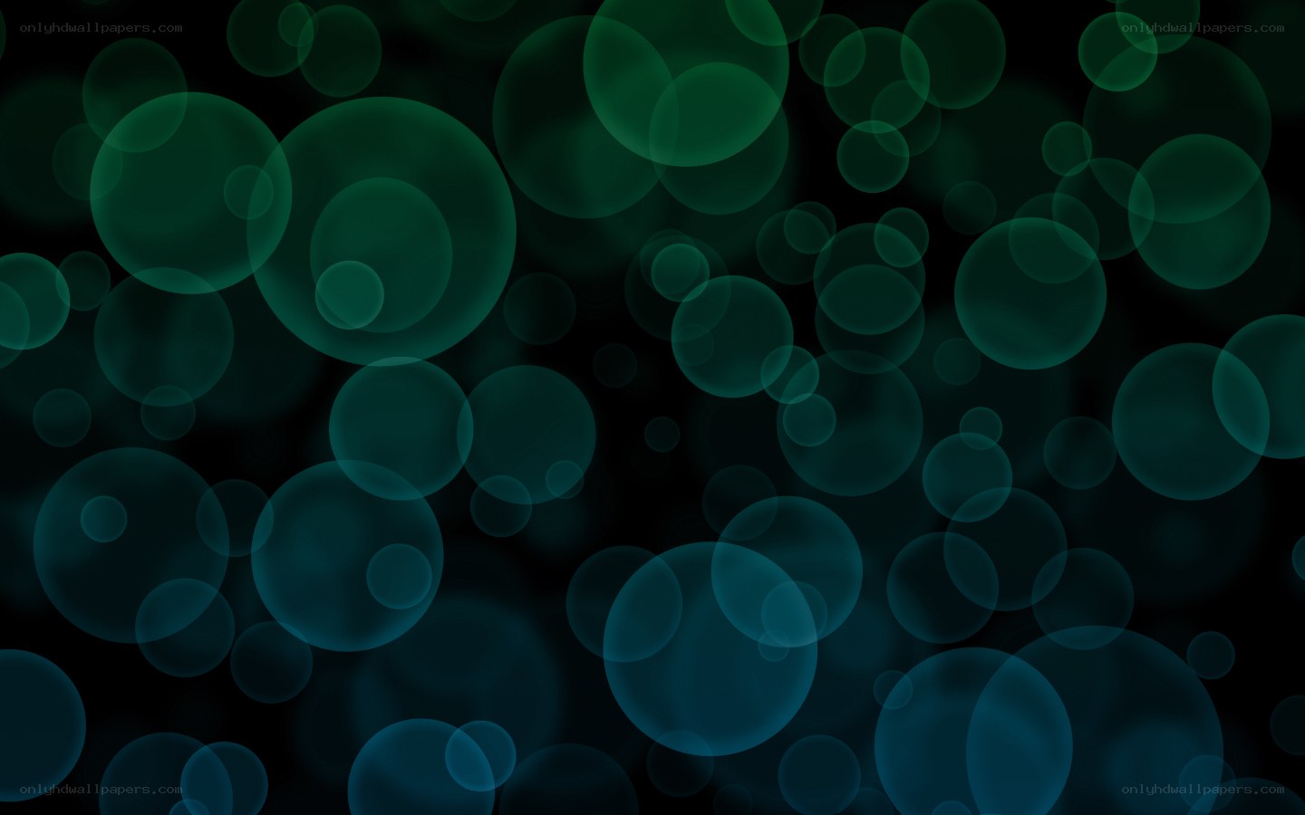 green and blue bokeh circles