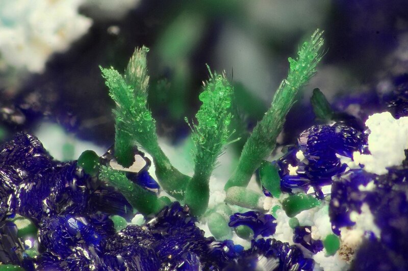 Green and Blue Crystals