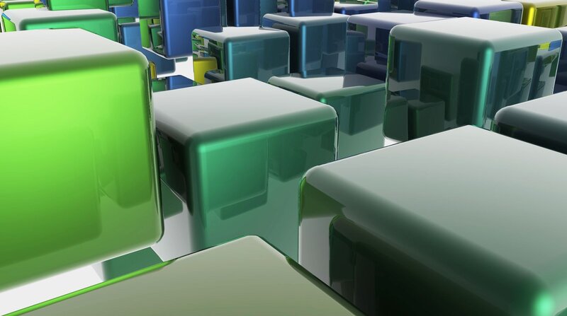 Green and Blue Cubes