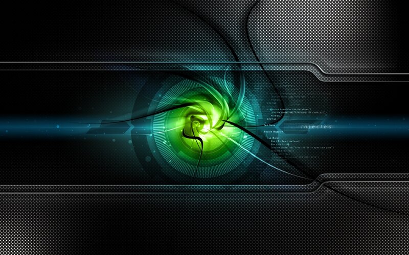 Green and Blue Digital Swirl