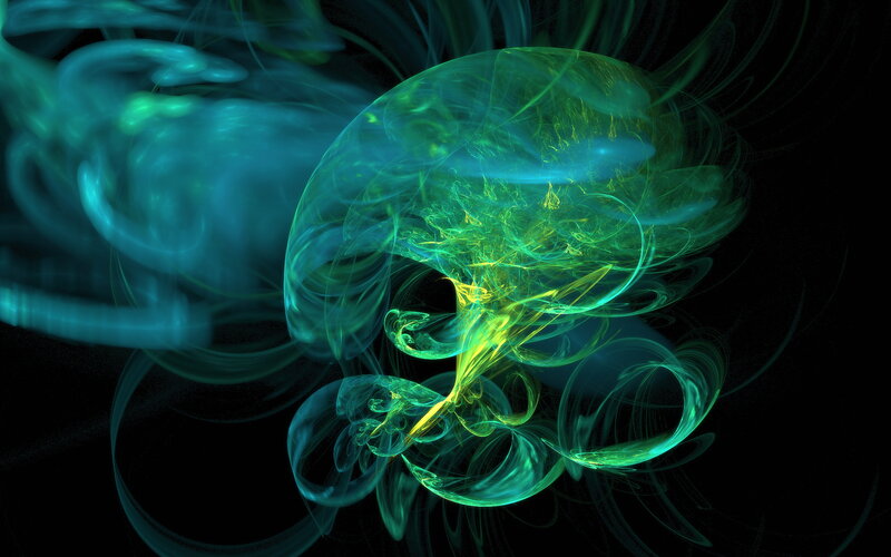 Green and Blue Energy Swirls