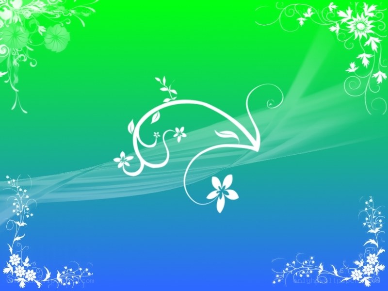 green and blue floral background