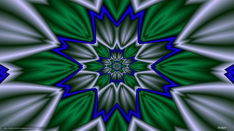green and blue fractal star