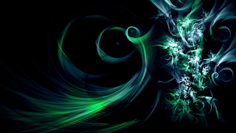 Green and Blue Fractal Swirls — Dynamic