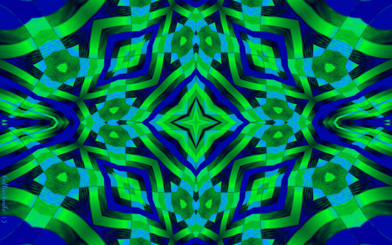 Green and Blue Kaleidoscope