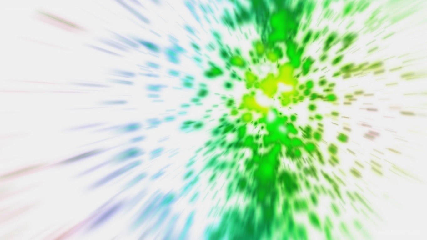 green and blue light burst