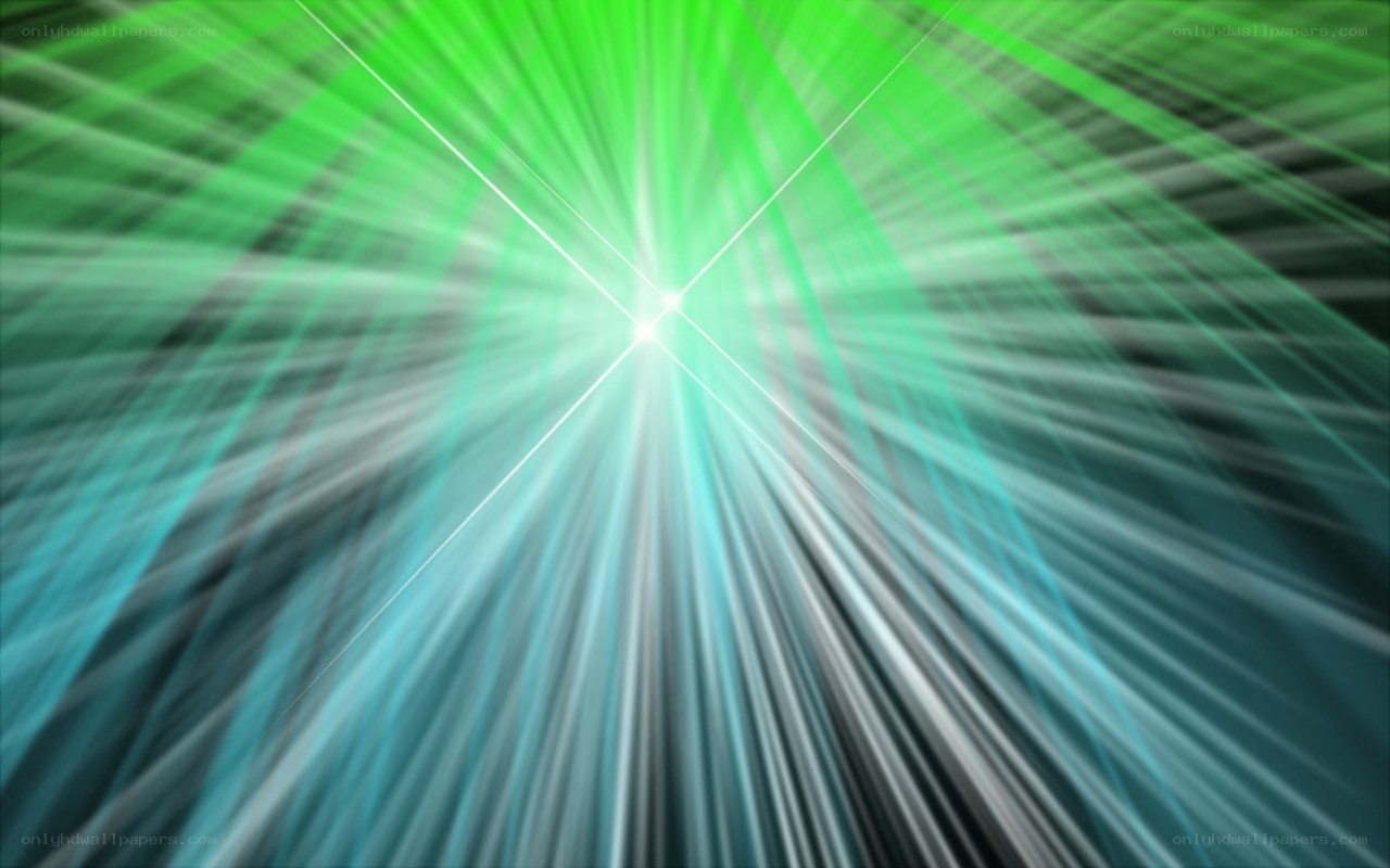 green and blue light burst