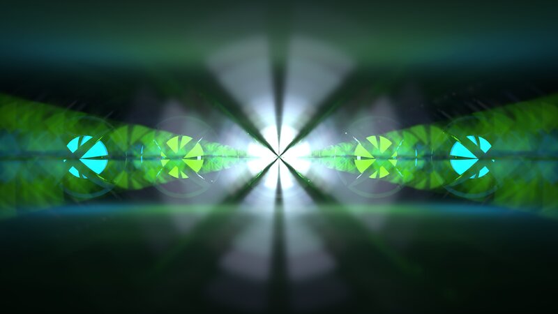 Green and Blue Light Patterns