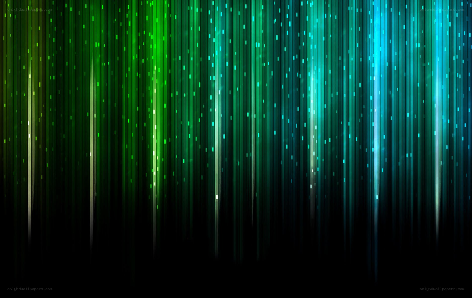 green and blue light streaks