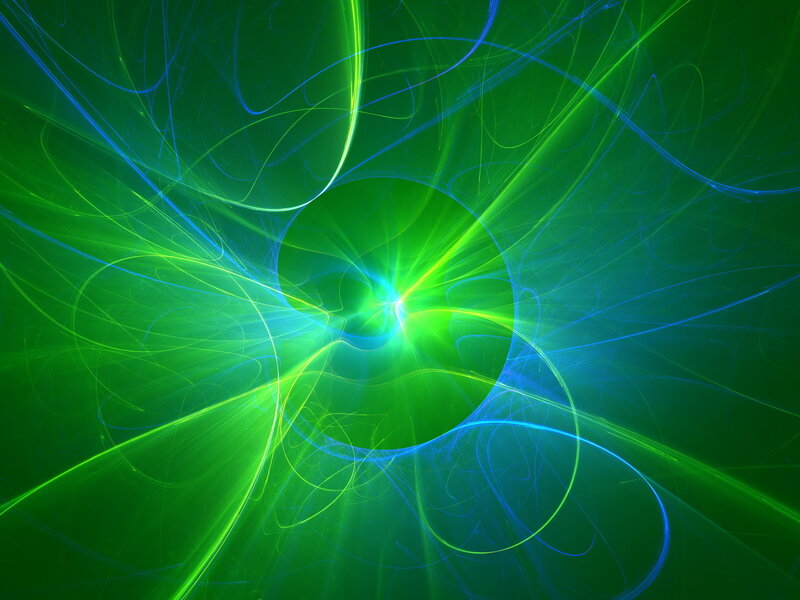 Green and Blue Light Swirls