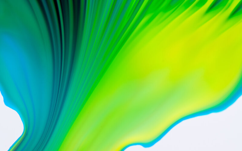 Green and Blue Liquid Swirl