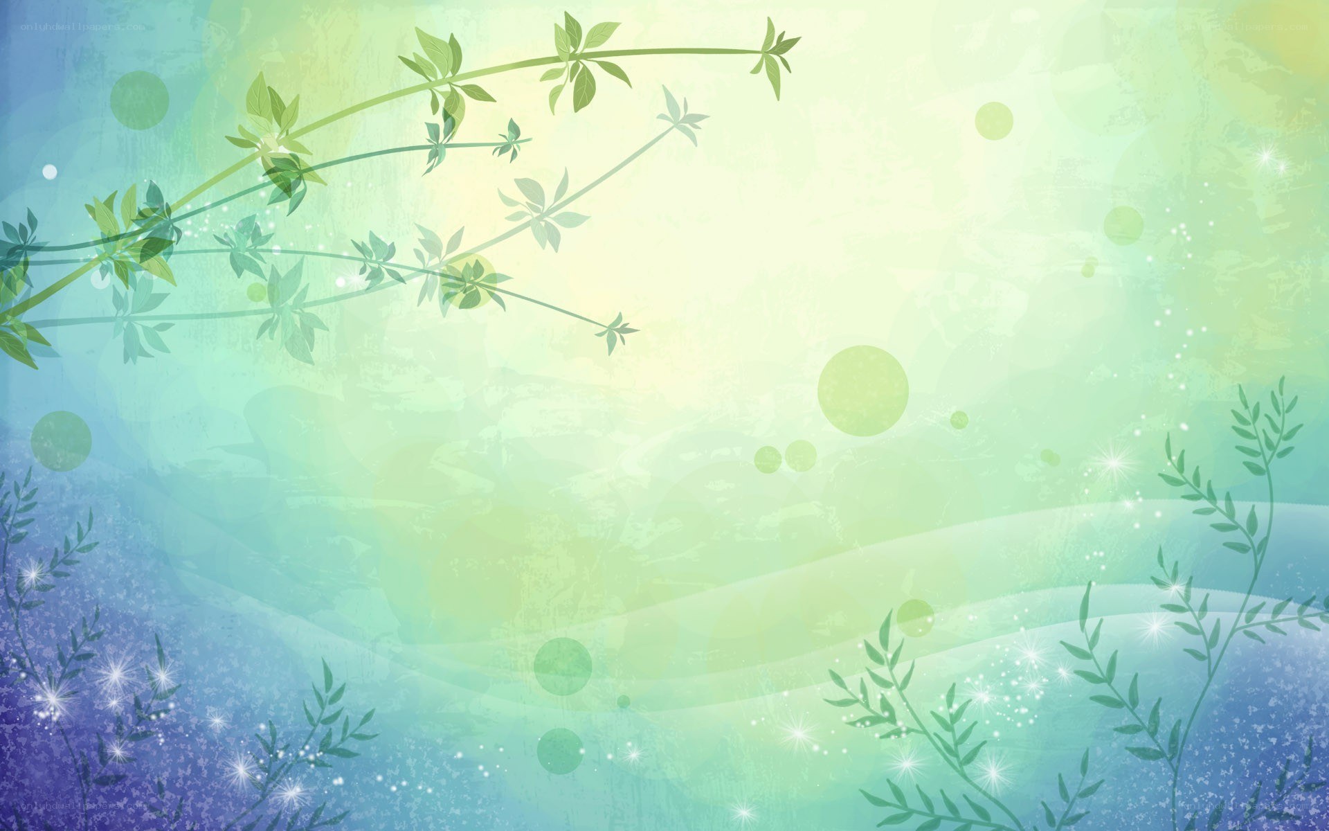 green and blue nature background