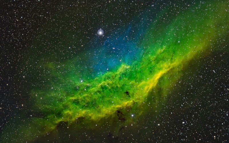 Green and Blue Nebula — Cosmic