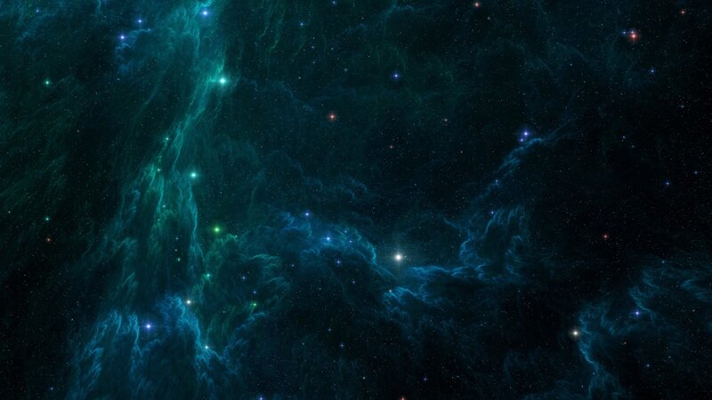 Green and Blue Nebula — Serene
