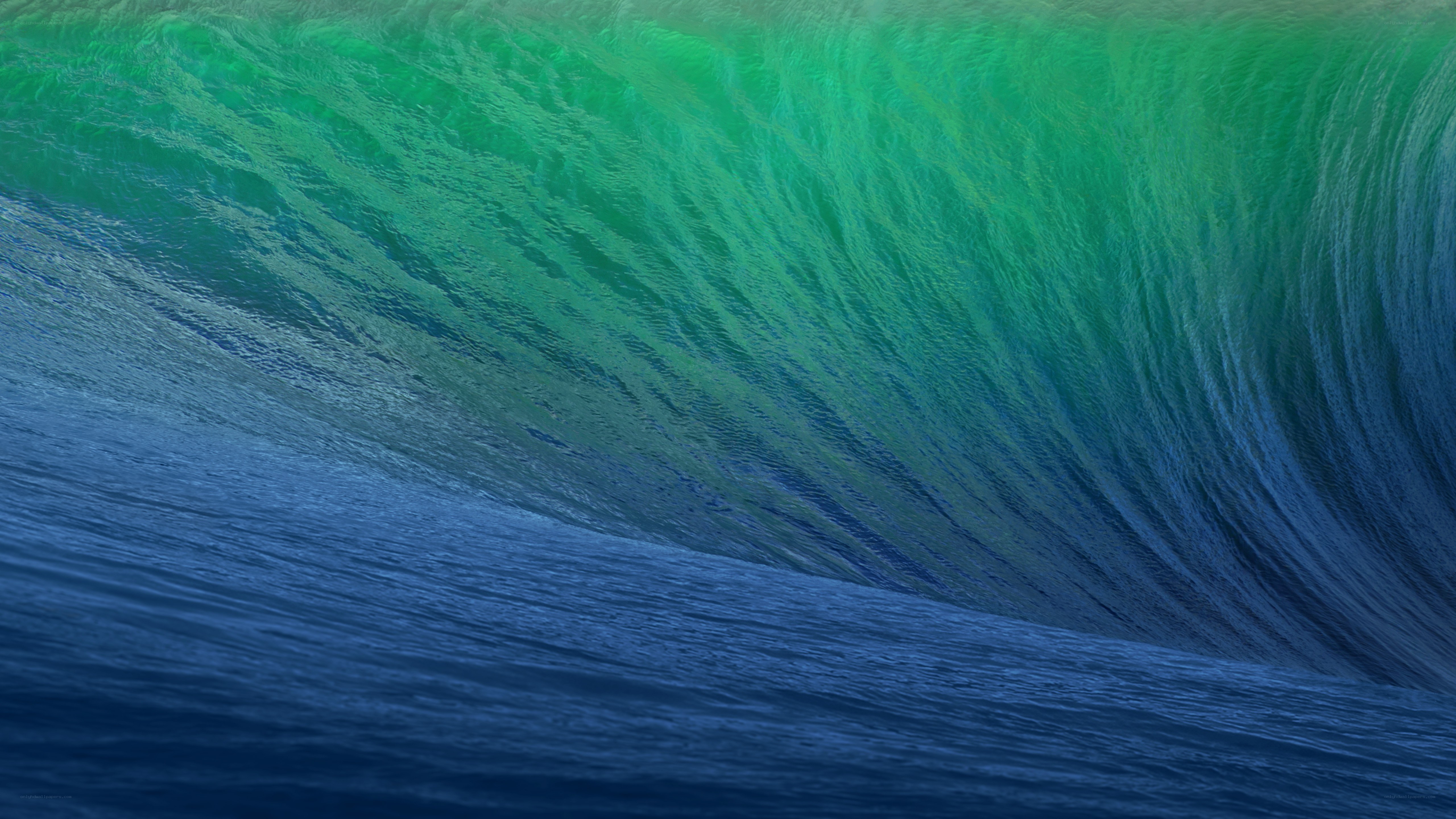 green and blue ocean wave