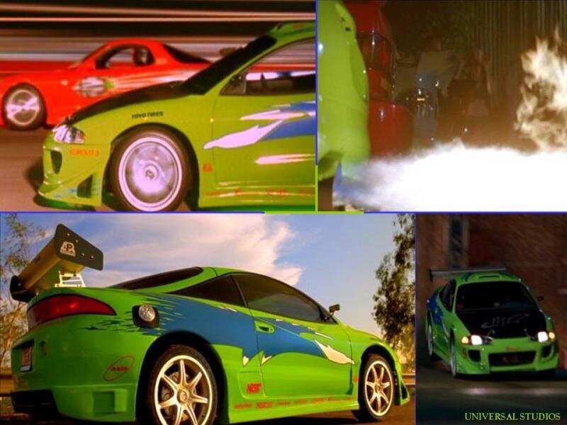 Green and Blue Race Car — Dynamic, Dramatic